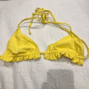 Bright yellow bikini top size 8 US